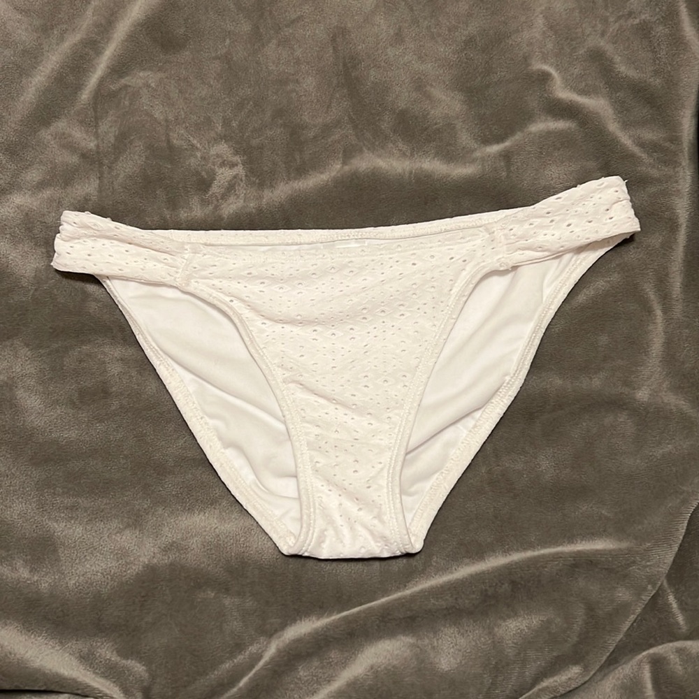 White bikini bottoms